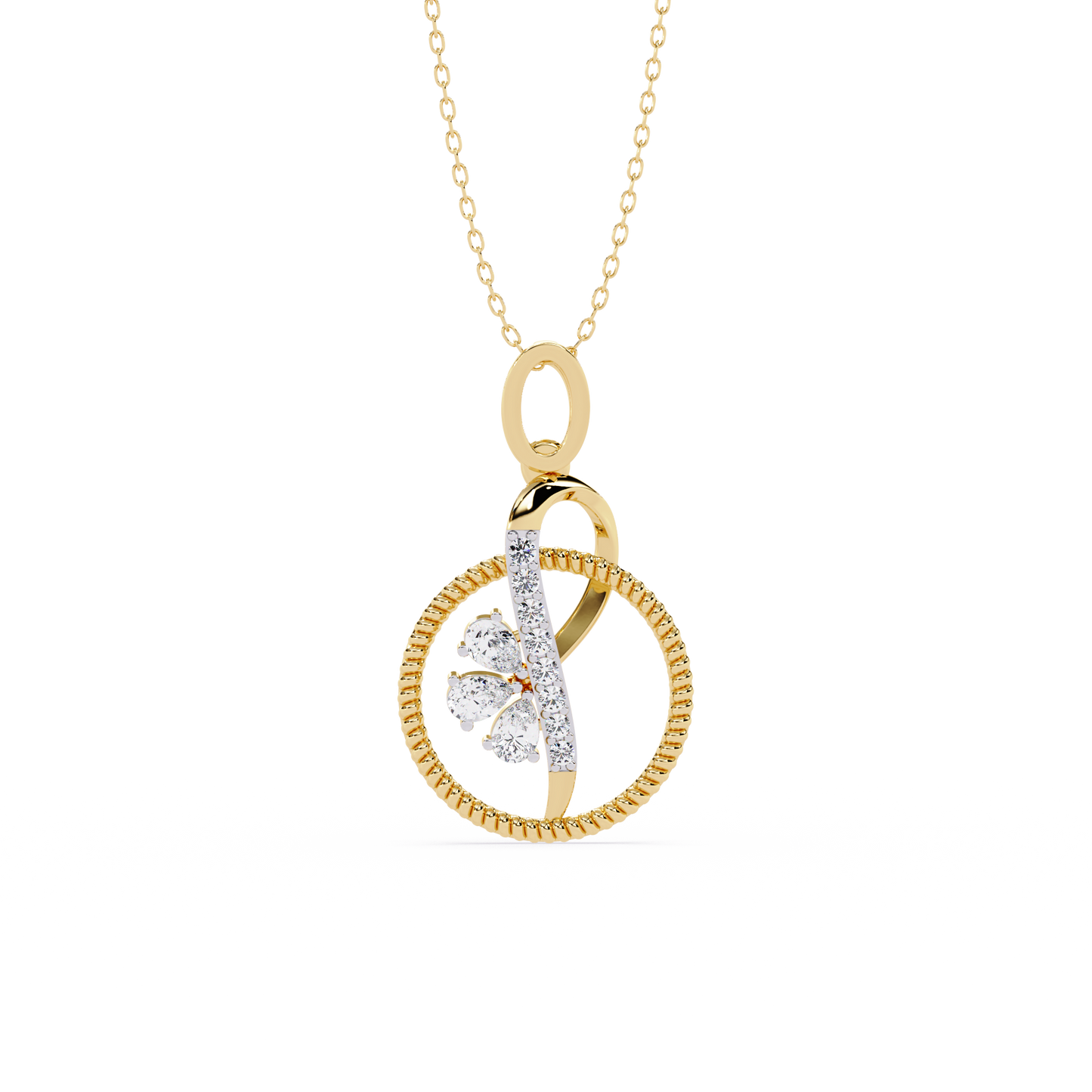 Infinity Circle Blossom Pendant - Origine Diamonds lab-grown diamond jewellery