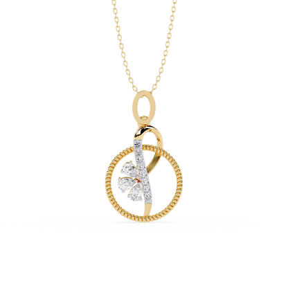 Infinity Circle Blossom Pendant - Origine Diamonds lab-grown diamond jewellery