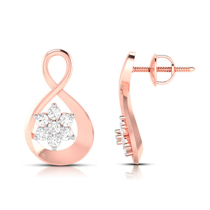 Infinity Floral Cluster Earrings