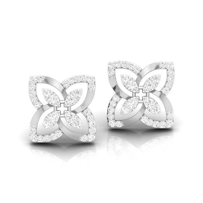 Open Quatrefoil Diamond Earrings