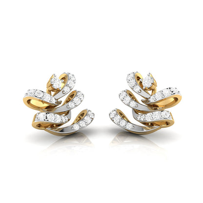 Layered Chevron Diamond Earrings