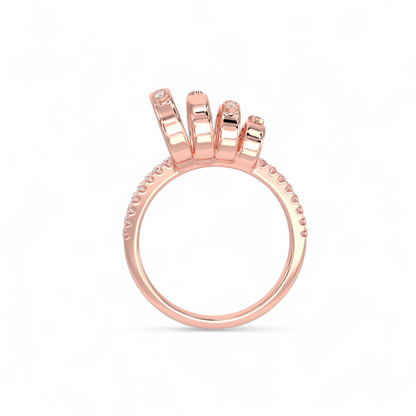 Coiled Swirl Diamond Ring