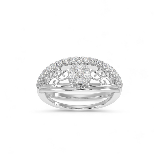 Filigree Dome Diamond Ring