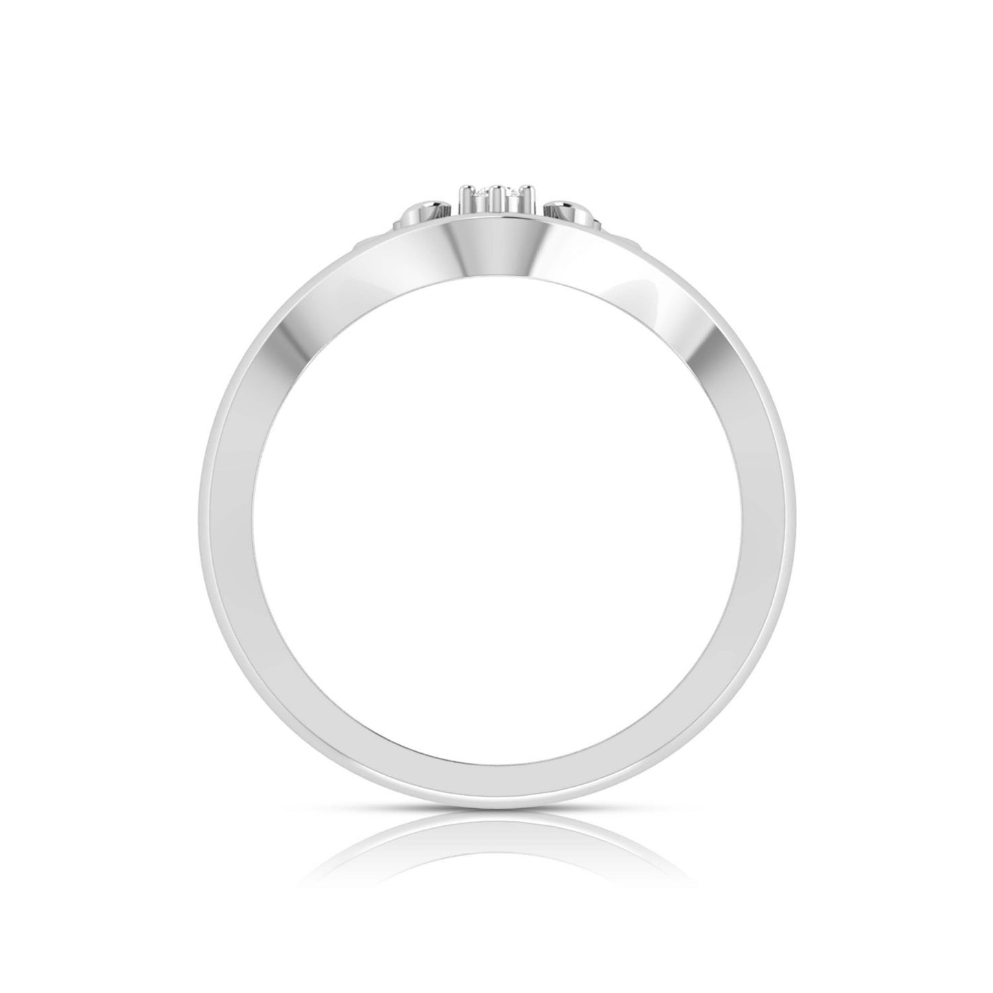 Chevron Leaf Cluster Ring