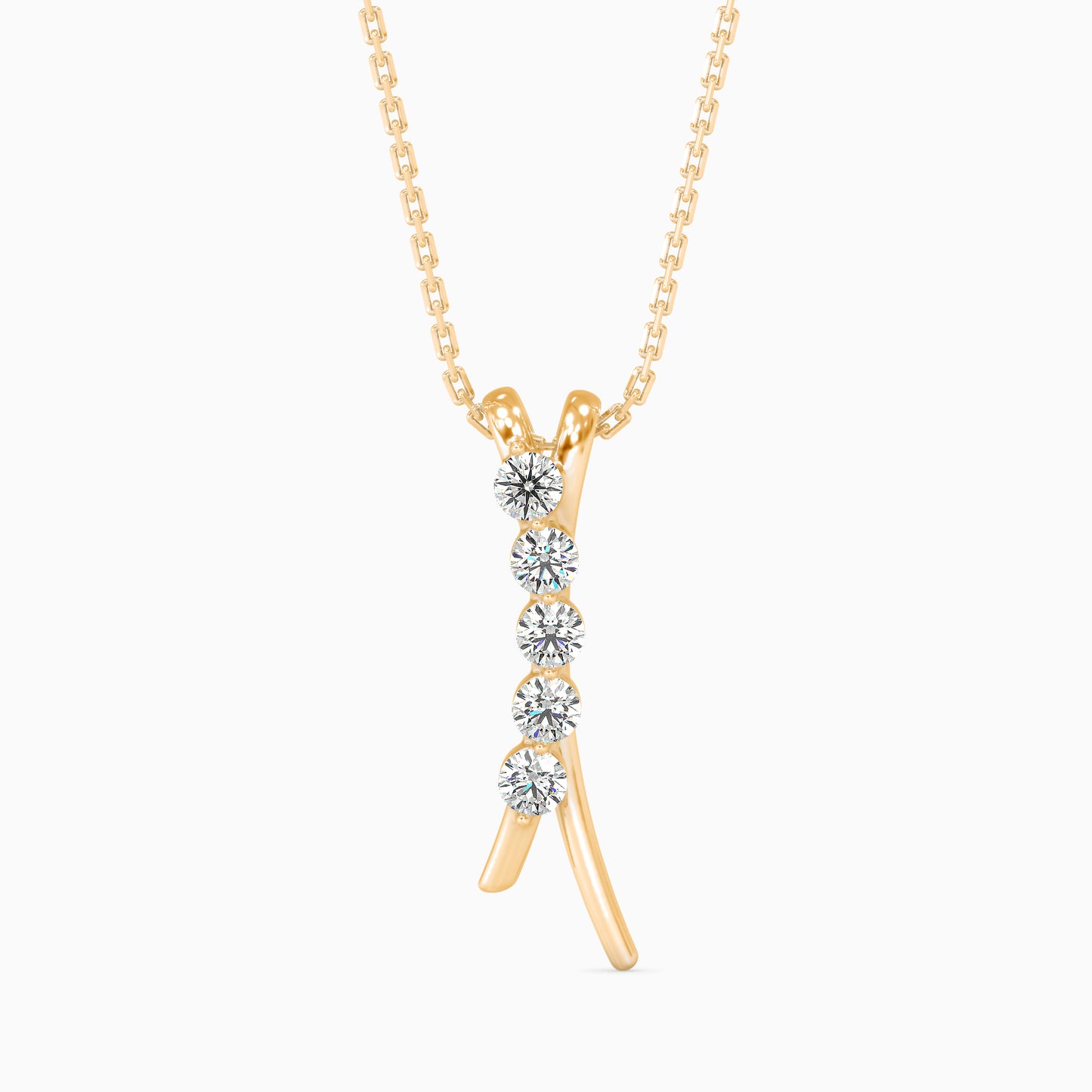 Diamond Journey Drop Pendant