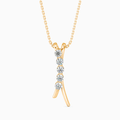 Diamond Journey Drop Pendant