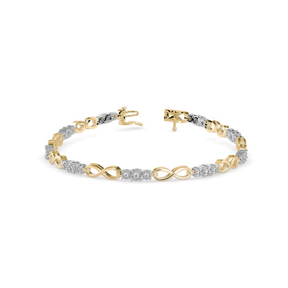 Infinity Link Diamond Bracelet