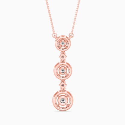 Triple Halo Drop Pendant