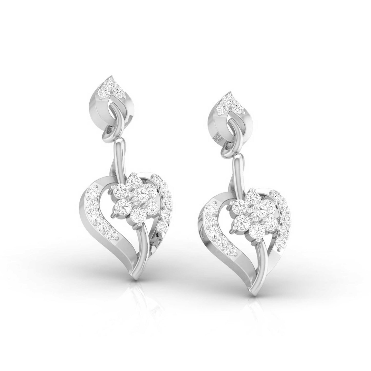Heart Swirl Blossom Earrings