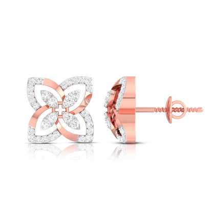 Open Quatrefoil Diamond Earrings
