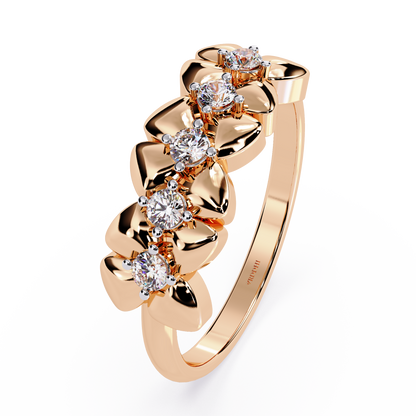 Cascading Blossom Vine Ring