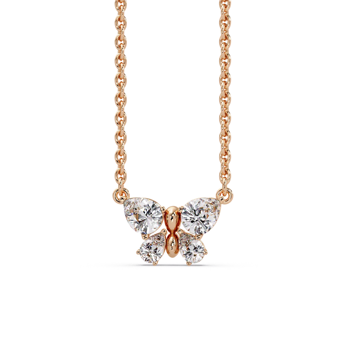 Soaring Butterfly Petal Necklace - Origine Diamonds lab-grown diamond jewellery