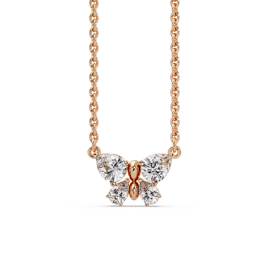 Soaring Butterfly Petal Necklace - Origine Diamonds lab-grown diamond jewellery