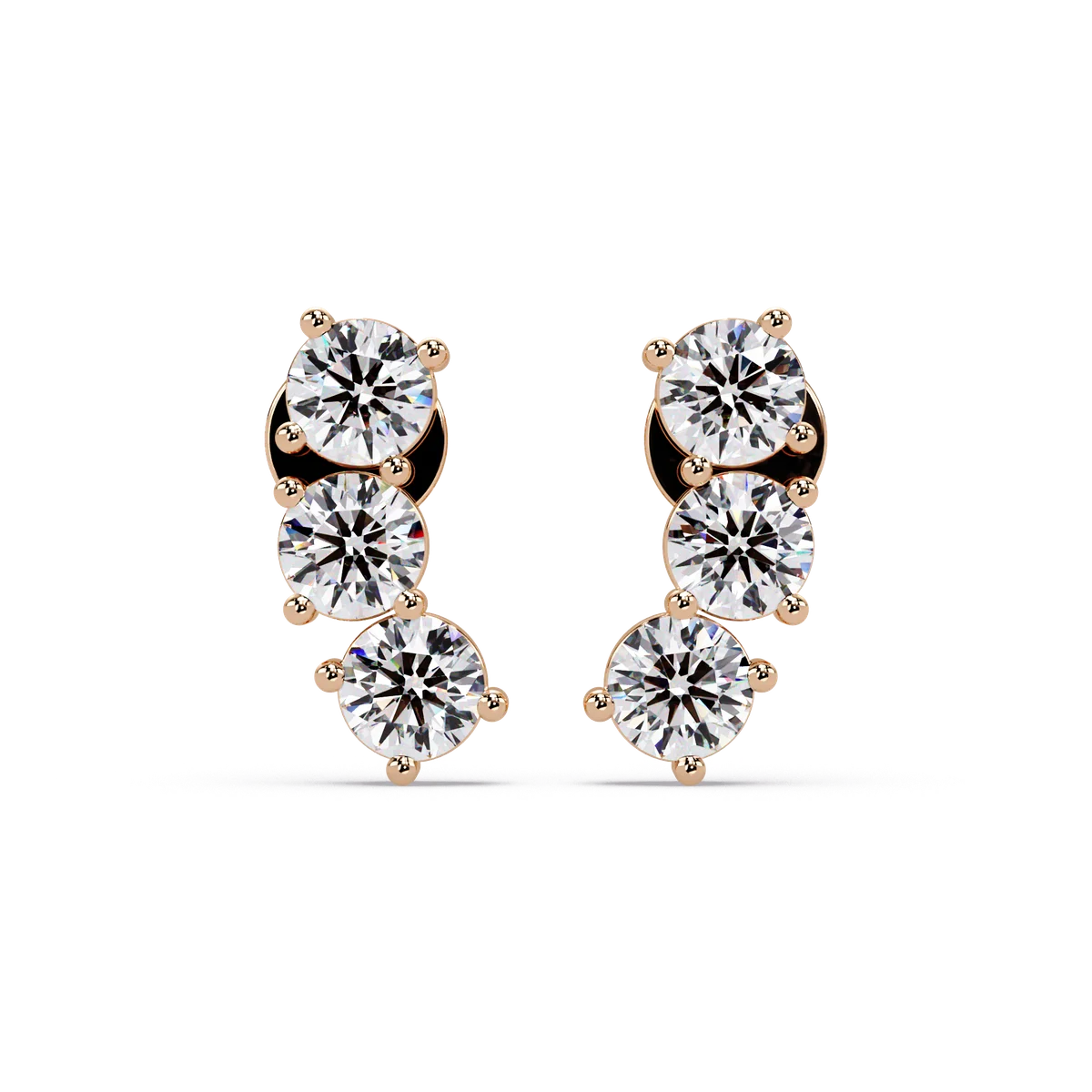 Blossoming Crown Stone Earrings - Origine Diamonds lab-grown diamond jewellery