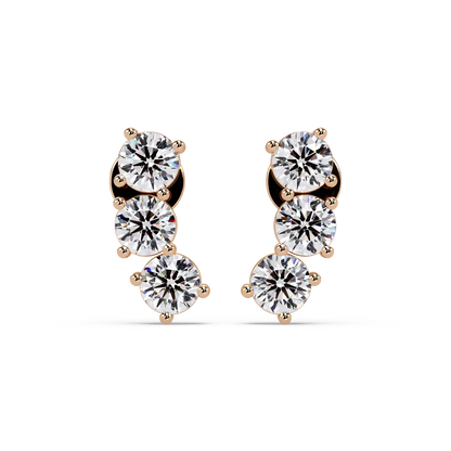Blossoming Crown Stone Earrings - Origine Diamonds lab-grown diamond jewellery