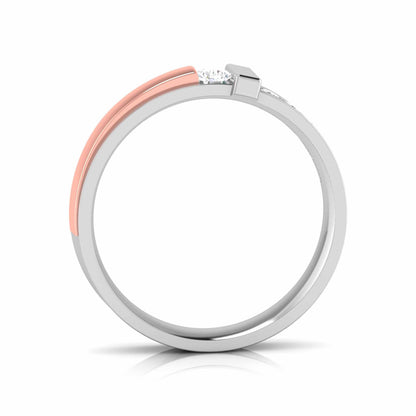 Two-Tone Accent Band Ring