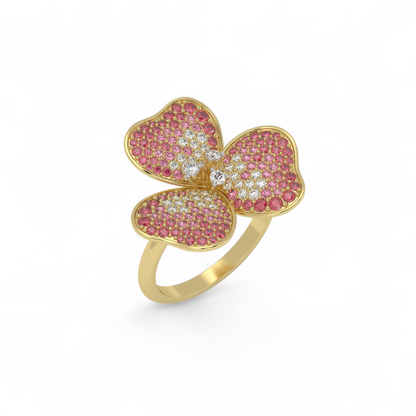 Pink Petal Blossom Ring