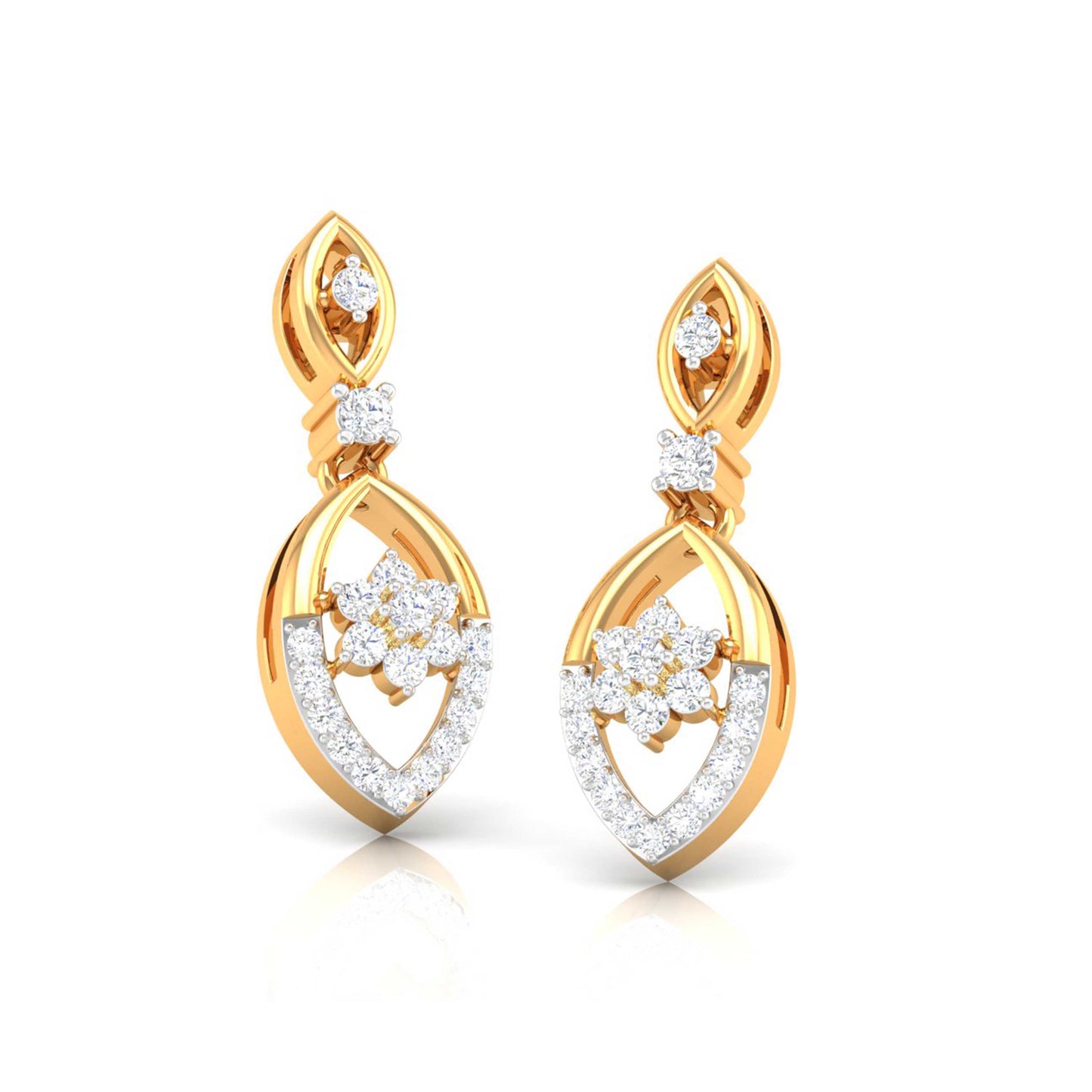 Marquise Frame Drop Earrings