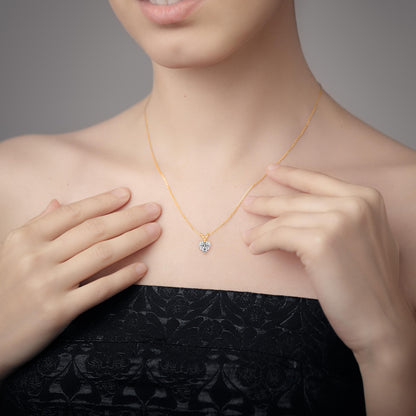 Wrapped Heart Solitaire Pendant