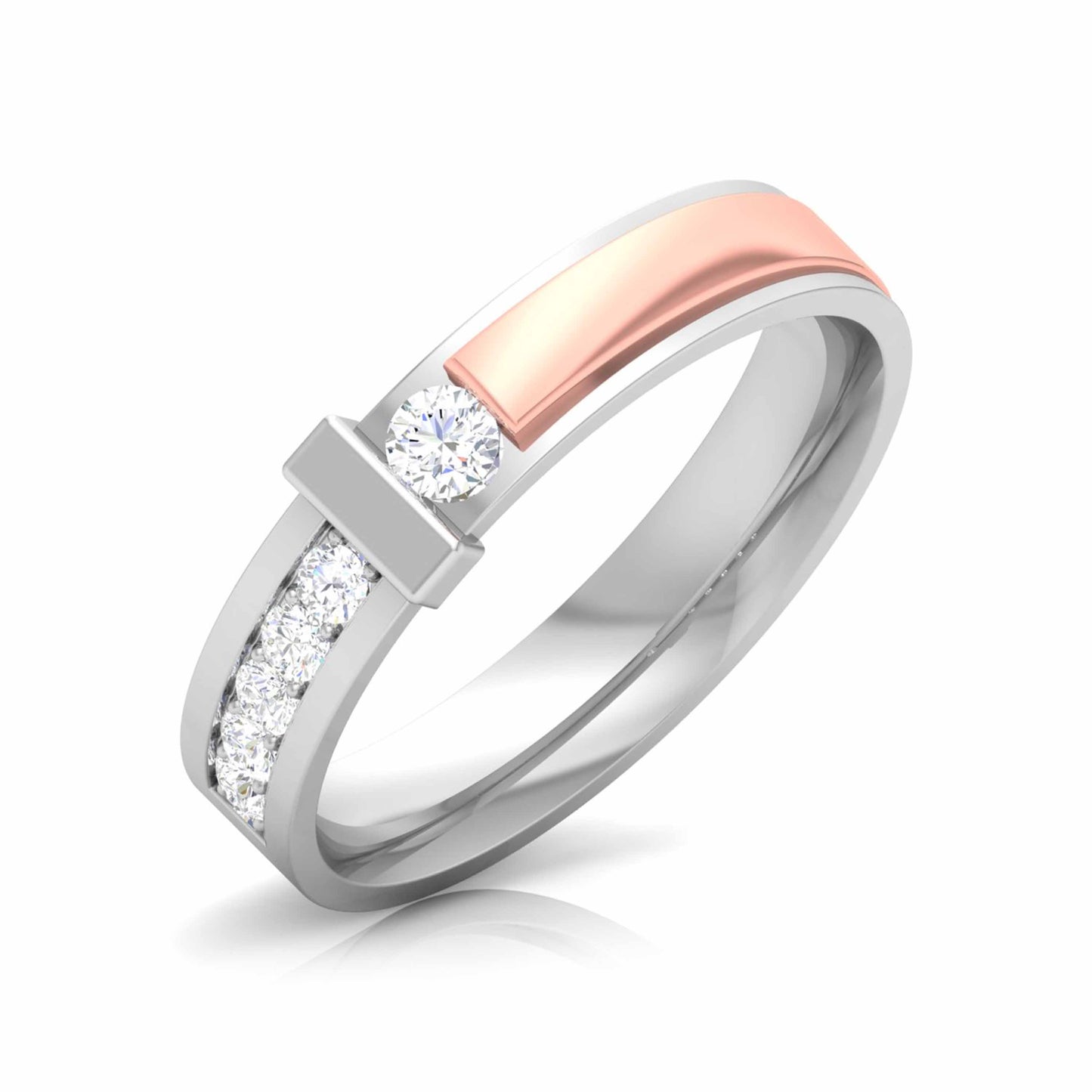 Two-Tone Accent Band Ring