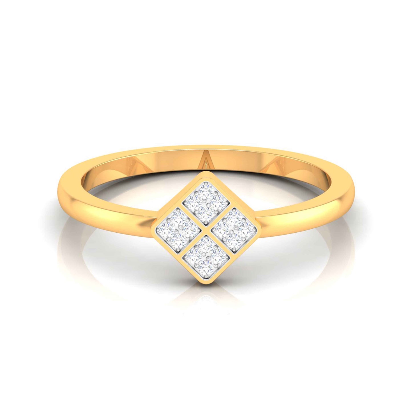 Quad Cluster Square Ring