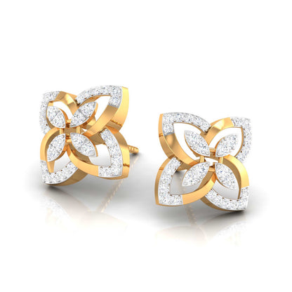 Open Quatrefoil Diamond Earrings