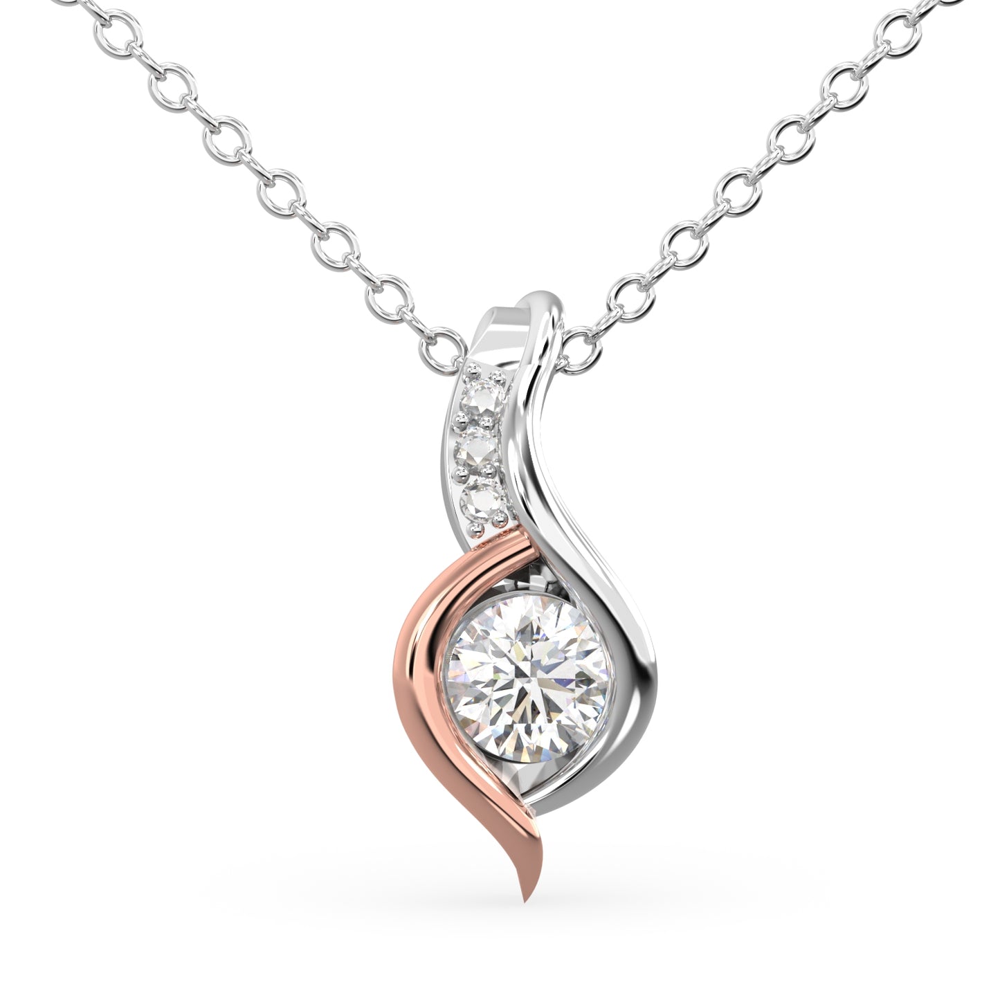 Twist Ribbon Solitaire Pendant