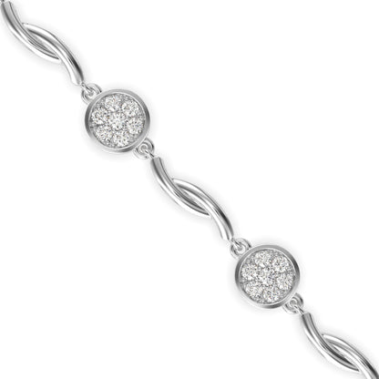 Swirl Station Diamond Bracelet