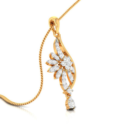 Floral Swirl Drop Pendant