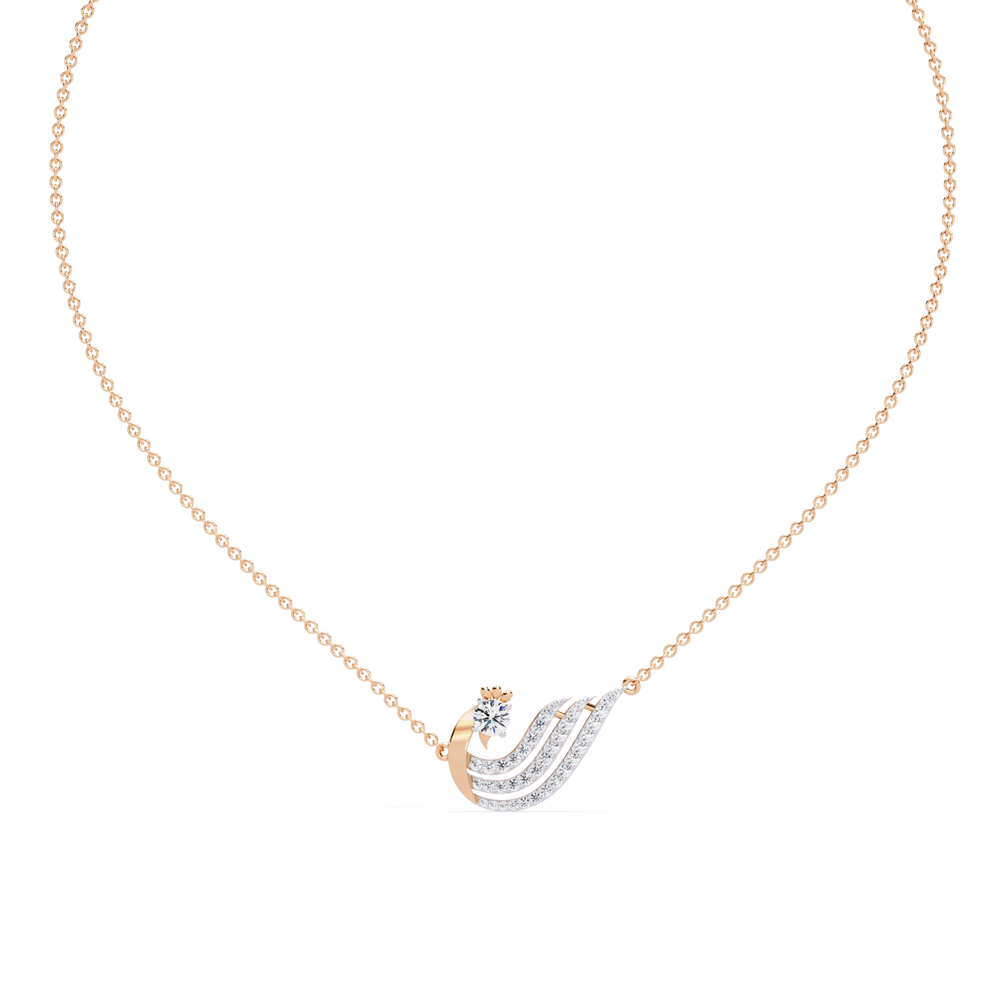 Petite Swan Diamond Necklace