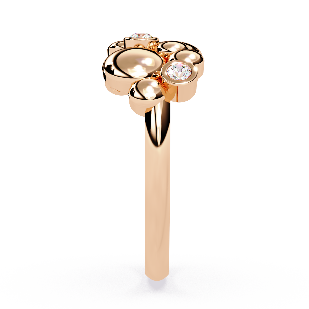 Bubble Cluster Diamond Ring