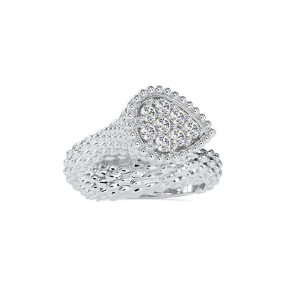 Beaded Bypass Cluster Ring