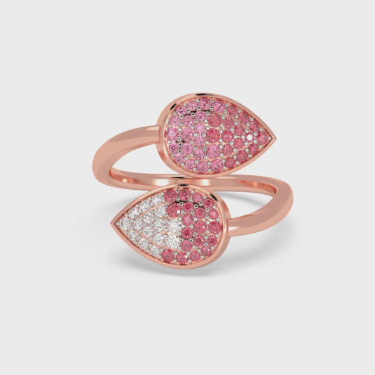 Pink Petal Blossom Ring