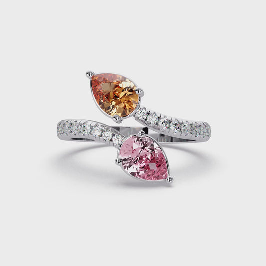 Champagne Blush Bypass Ring