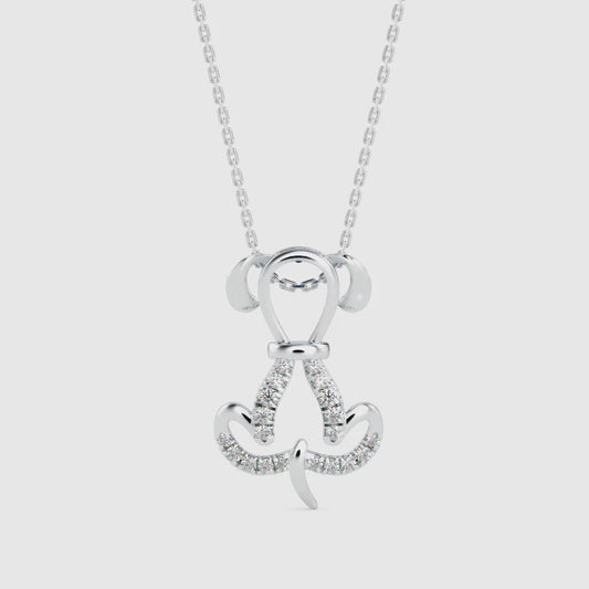Swirl Ribbon Bow Pendant