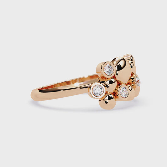 Bubble Cluster Diamond Ring