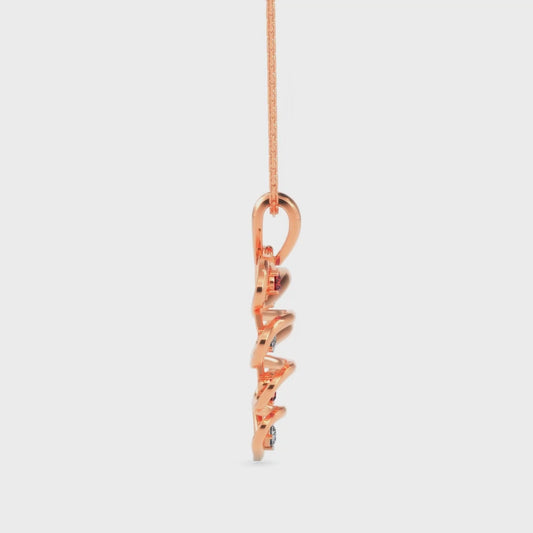 Wired Heart Ruby Pendant