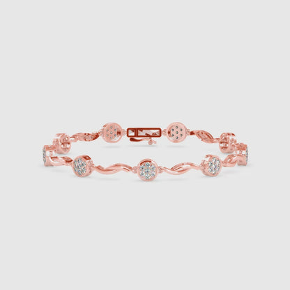 Swirl Station Diamond Bracelet