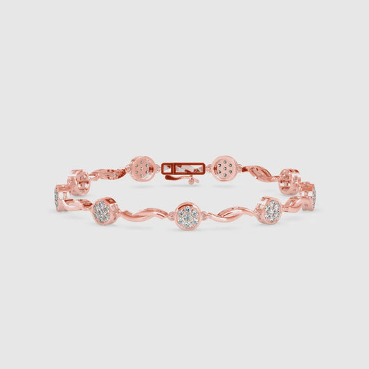 Swirl Station Diamond Bracelet