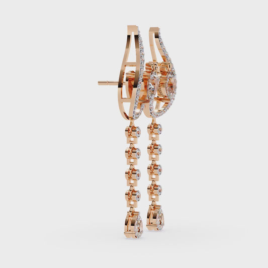 Peacock Cascade Drop Earrings