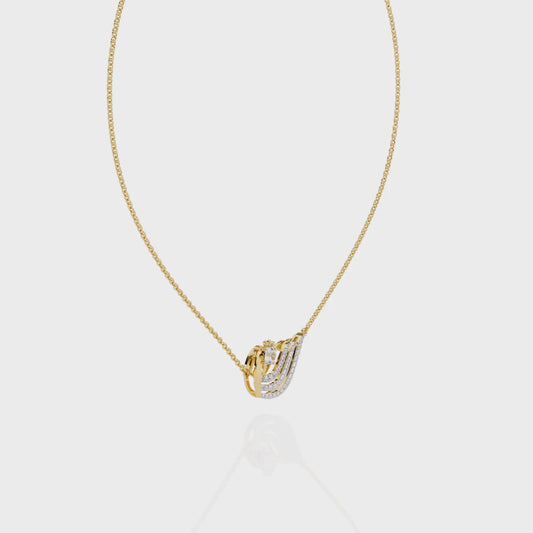 Petite Swan Diamond Necklace