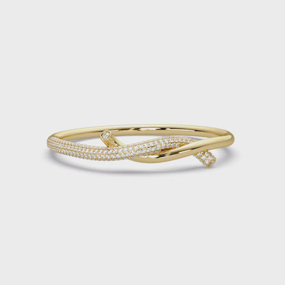 Pave Knot Diamond Bangle