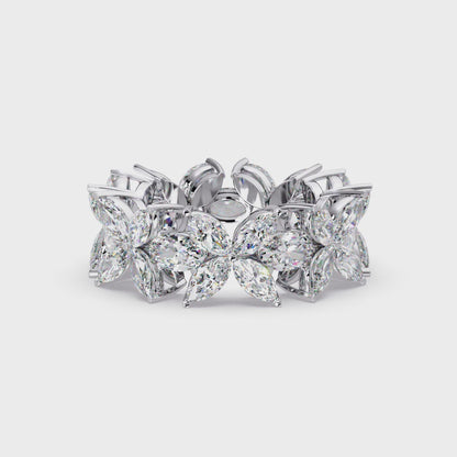 Marquise Floret Eternity Band