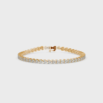 Petal Tennis Diamond Bracelet