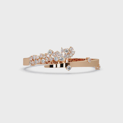 Mixed Cluster Cuff Bangle