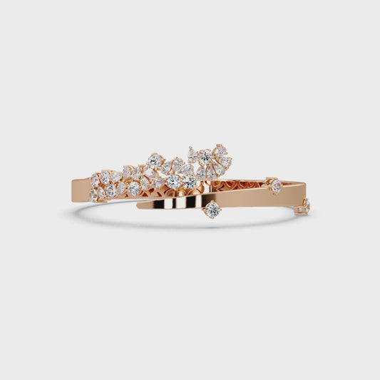 Mixed Cluster Cuff Bangle