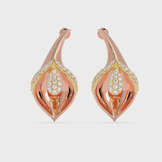 Calla Lily Diamond Earrings