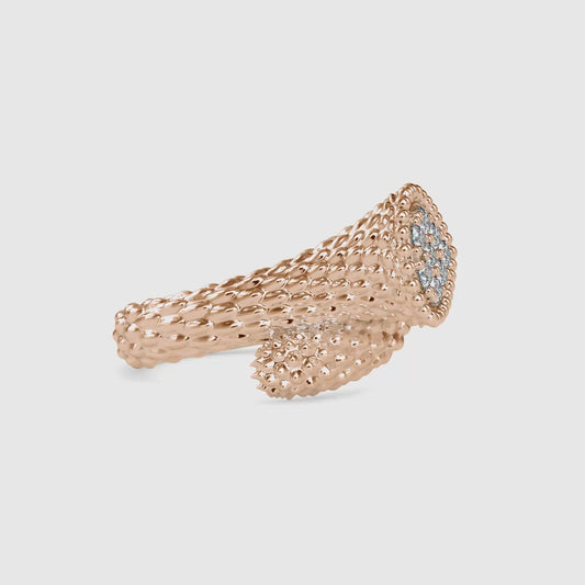 Beaded Bypass Cluster Ring