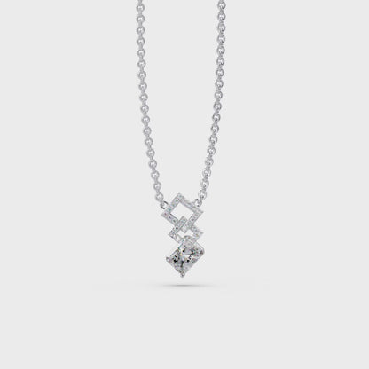 Interlaced Deco Geometry Chain Pendant