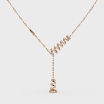 Twirling Ribbon Lariat Chain Pendant
